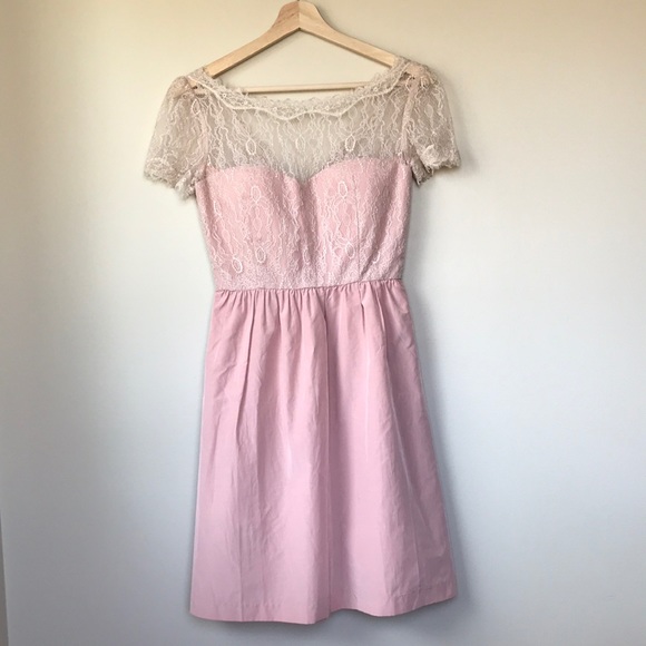 BHLDN Sorbetto blush lace cocktail dress - Picture 2 of 8